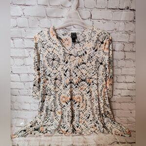 Clara Sun Woo Celestial Tie Dye Tunic Pop Over Large Festival